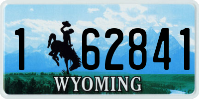 WY license plate 162841