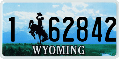WY license plate 162842