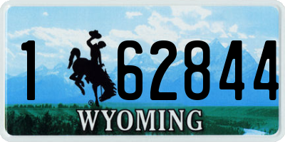 WY license plate 162844