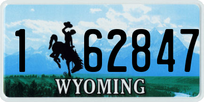 WY license plate 162847