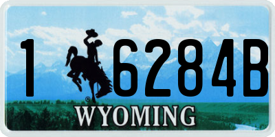 WY license plate 16284B