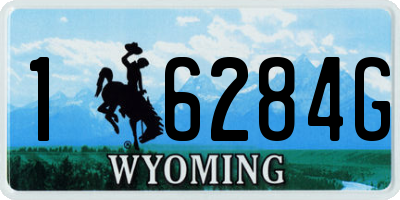 WY license plate 16284G