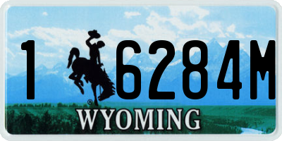 WY license plate 16284M