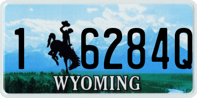 WY license plate 16284Q