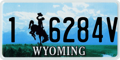 WY license plate 16284V