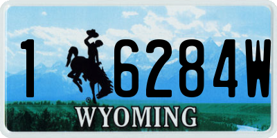 WY license plate 16284W