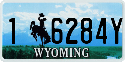 WY license plate 16284Y