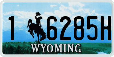 WY license plate 16285H