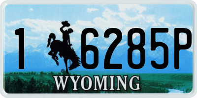 WY license plate 16285P