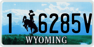 WY license plate 16285V