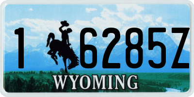 WY license plate 16285Z