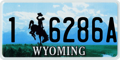WY license plate 16286A