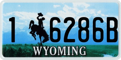 WY license plate 16286B