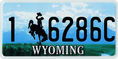 WY license plate 16286C