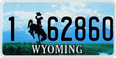 WY license plate 16286O