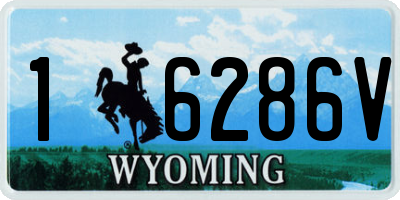 WY license plate 16286V
