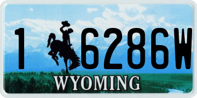 WY license plate 16286W