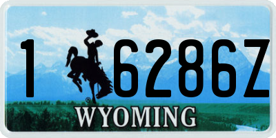 WY license plate 16286Z