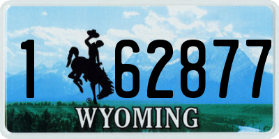 WY license plate 162877