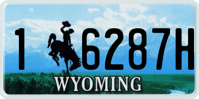 WY license plate 16287H
