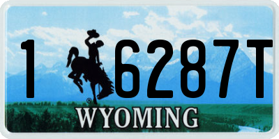 WY license plate 16287T