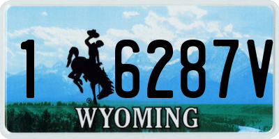 WY license plate 16287V