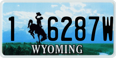 WY license plate 16287W