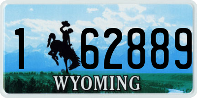 WY license plate 162889
