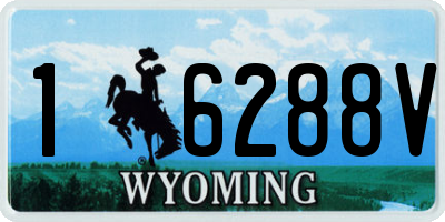 WY license plate 16288V