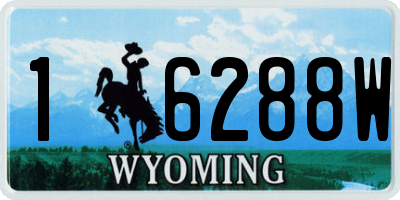 WY license plate 16288W