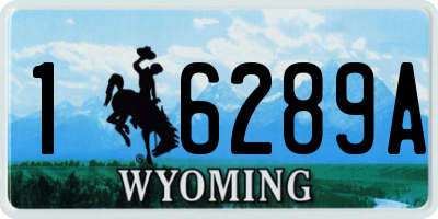 WY license plate 16289A