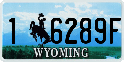 WY license plate 16289F