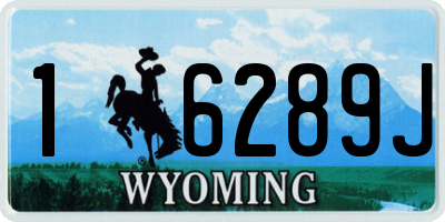 WY license plate 16289J