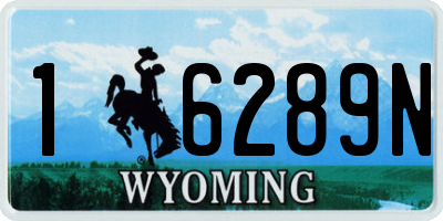 WY license plate 16289N