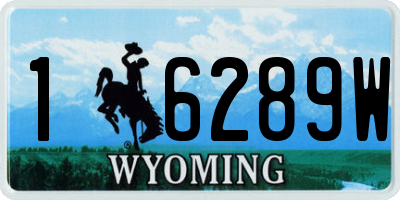 WY license plate 16289W