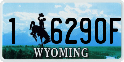 WY license plate 16290F