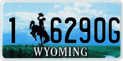 WY license plate 16290G