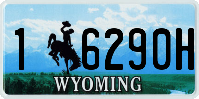 WY license plate 16290H