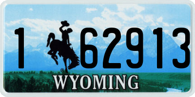 WY license plate 162913