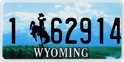 WY license plate 162914