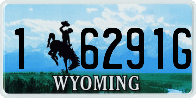 WY license plate 16291G
