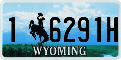 WY license plate 16291H