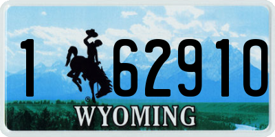WY license plate 16291O