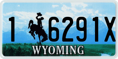 WY license plate 16291X