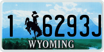 WY license plate 16293J