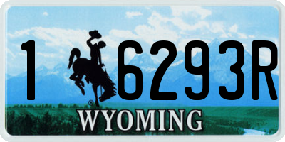WY license plate 16293R