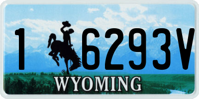 WY license plate 16293V
