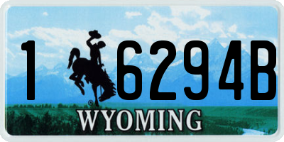 WY license plate 16294B