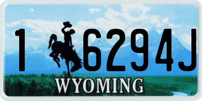 WY license plate 16294J
