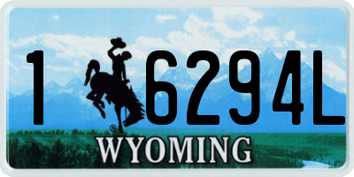 WY license plate 16294L